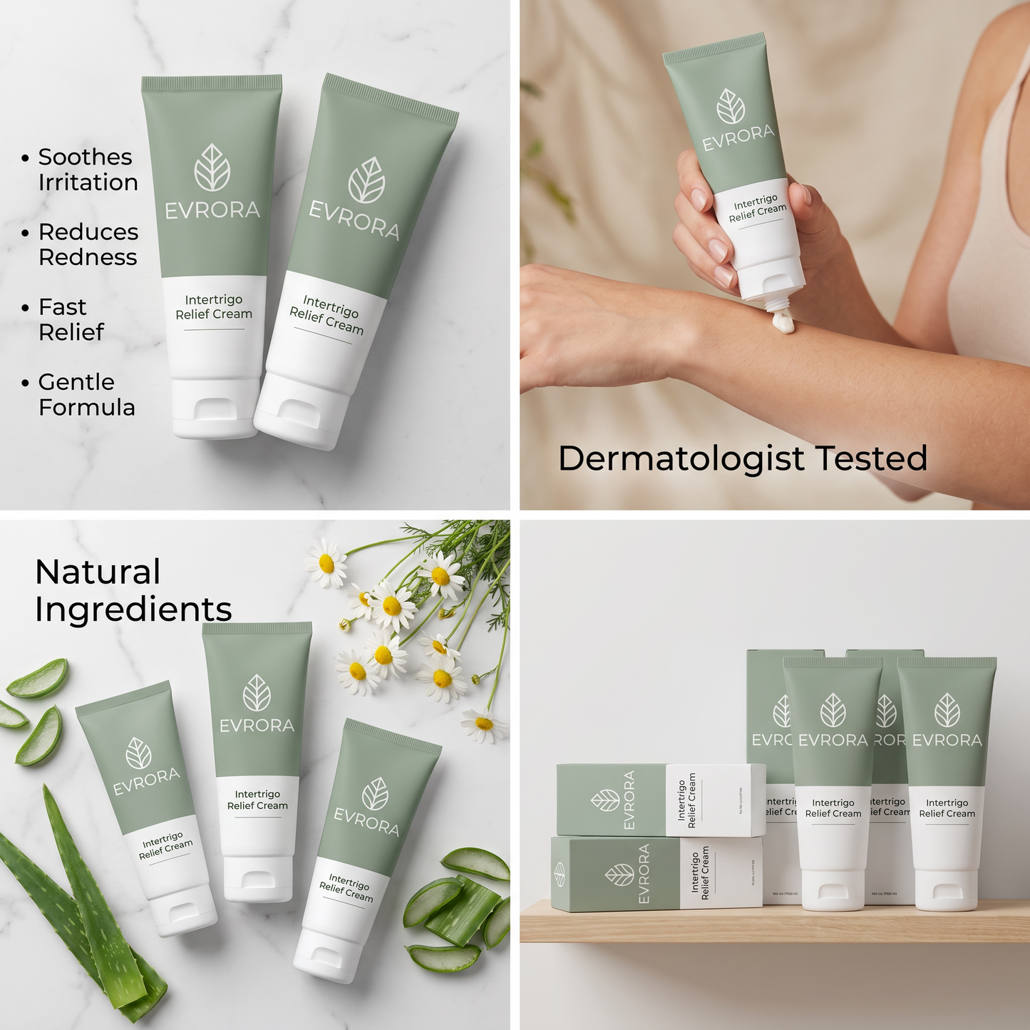 Intertrigo Relief Cream – Skin Fold Chafing & Moisture Control